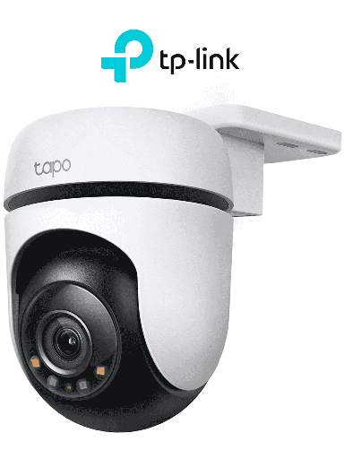 [TPL0150010] TP-LINK TAPO C510W - Cámara IP WiFi motorizada para exterior de 3 MP, lente 3.9 mm, iluminadores IR 30 m, micrófono y bocina integrados, IP65, ranura MicroSD, LED luz blanca, WiFi 2.4 GHz, y Smart Motion Tracking.