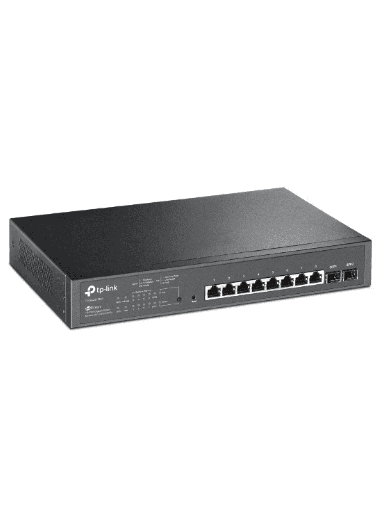 [TPL3720015] TP-LINK SG2210MP - Switch JetStream SDN administrable con 8 puertos 10/100/1000 Mbps y 2 puertos SFP, equipado con 8 puertos PoE y un presupuesto total de 150W. Permite administración centralizada a través de OMADA SDN."