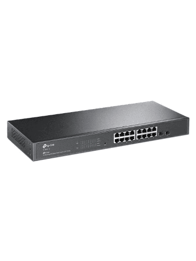 [TPL3700025] TP-LINK SG2218 -  Switch Omada SDN Administrable con 16 puertos Gigabit y 2 puertos SFP, equipado con funciones avanzadas como sFlow, QinQ y QoS, y gestión centralizada a través de OMADA.