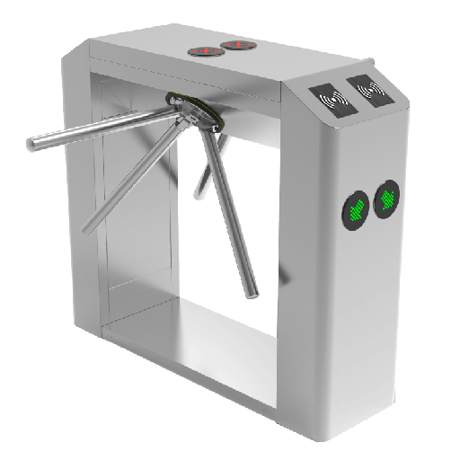 [ZKT0930016] ZKTECO TS2200PRO - Torniquete Trípode Doble Carril Bidireccional / Semiautomático / Acero Inoxidable / Indicadores LED / 110V / Exterior Protegido / Requiere lectores y Panel