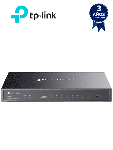 [TPL3700024] TP-LINK SG2008 - Smart Jetstream Switch administrable 8 puertos 10/100/1000 Mbps.