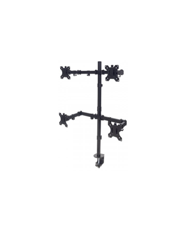 [MAN0530022] MANHATTAN 461566  Soporte para 4 Monitores/ montaje VESA/  construido en Acero/ doble articulación (Sobre Pedido)