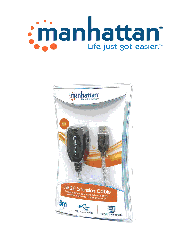 [MAN3280027] MANHATTAN 519779 - Cable Extensión Activa USB de Alta Velocidad 2.0 / Encadenable / A Macho / A Hembra / 5 m