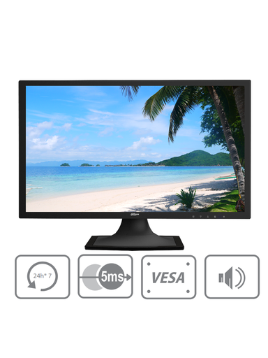 [DAD089004] DAHUA DHL22-F600 - Monitor de 22 pulgadas/ Panel Grado Industrial/ Ideal para Trabajar 24/7/ Resolución 1920x1080p/ FHD/ VGA/ HDMI/ Brillo 200 NITS/ Altavoces Integrados