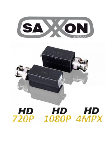 [TVT052064] SAXXON UTP101PC1HD - Par de transceptores pasivos 4 en 1 / Soporta  HDCVI  HDTVI A HD y analogo