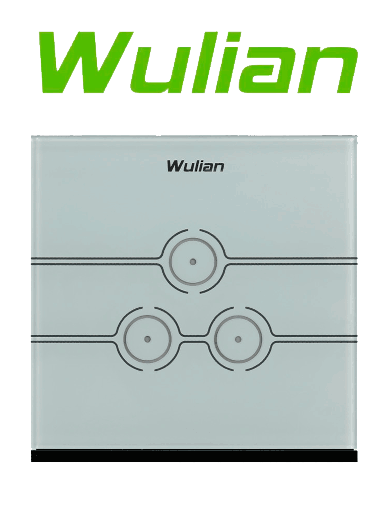 [SXI481003] WULIAN SWITCHT3 - Apagador Inteligente touch/ Controla 3 lamparas, Zigbee comunica con Brain para control de luces y notificaciones desde Celular a traves de App/ 10 Amp/ Carga mínima 15W