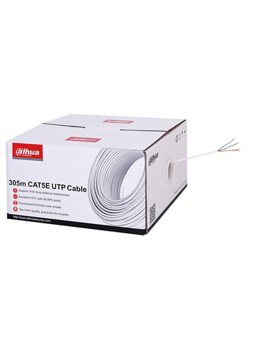 [DAC1190003] DAHUA PFM920I5EUNB - Bobina de cable UTP blanco 100% cobre / Categoria 5E / Interior / 305 Metros / Redes / Video