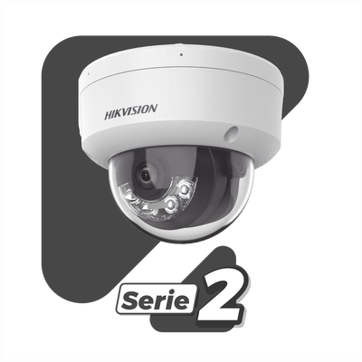 [228602] Domo IP 8 Megapixel (4K) / Lente 2.8 mm / Dual Light (30 mts Luz Blanca + 30 mts IR) / 2 Micrófonos Integrados / ACUSENSE / Exterior IP67 / IK10 / WDR 120 dB / PoE / ONVIF / Micro SD / Metal / ACUSEARCH