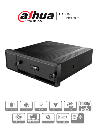 [DHT0230006] DAHUA MNVR4104-GFWI - NVR Movil de 4 Canales con Inteligencia Artificial/ 4 Puertos PoE/ Incluye GPS/ Wifi/ 4G/ Soporta Reconocimiento Facial/ DSM (Monitoreo de Conductor)/ Reconocimiento de Placas (ANPR)/