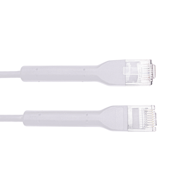 [227540] Cable de Parcheo Ultra Slim Con Bota Flexible UTP Cat6 - 0.20 cm Blanco Diámetro Reducido