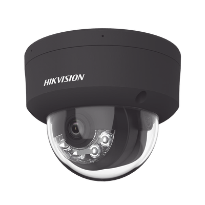 [228600] Domo IP 4 Megapixel / Color Negro / Lente 2.8 mm / Dual Light (30 mts Luz Blanca + 30 mts IR) / 2 Micrófonos Integrados / ACUSENSE / Exterior IP67 / IK10 / WDR 120 dB / PoE / ONVIF / Micro SD / Metal / ACUSEARCH