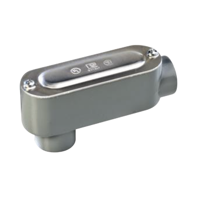 [188220] Caja oval roscada tipo LB de 1 1/4" (31.8 mm) incluye tapa y tornillos.