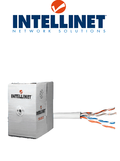 [ITL2640009] INTELLINET 704830 -  Bobina de cable UTP/ 100m CAT 5e / CCA / Calibre 26 AWG / Color gris