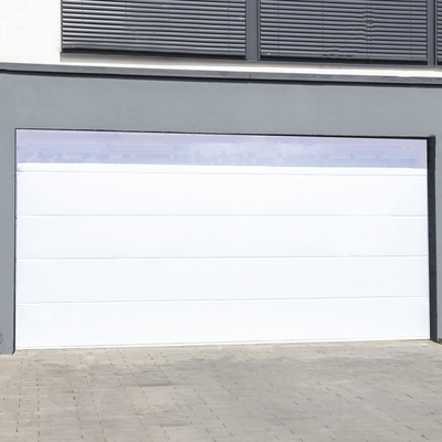 [225134] Puerta de Garage de Alta Calidad / Linea Central / Color Blanco 20X9 pies,  AISLADA, Estilo Americana.