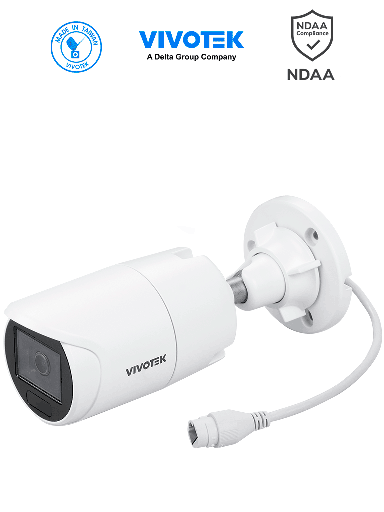 [VIV0030015] VIVOTEK IB9383-HV - Camara IP bullet exterior 5 MP, Smart IR 30mts , WDR Pro, Lente Fijo 3.6 mm , Smart VCA, Deep Search, Microfono Integrado, Protección IP66, IK10, SNV, Ciberseguridad Trend Micro, NDAA, ONVIF