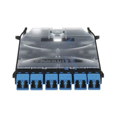 [199661] Cassette HD Flex™ Con 6 Puertos LC Duplex (12 Fibras), Para Fibra Monomodo OS2, Color Azul
