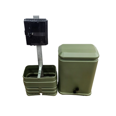[227509] Pedestal para Cajas de Empalme de Fibra Óptica tipo Cubo Color Verde con Bracket Estandar