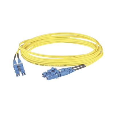 [198017] Jumper de Fibra Optica Monomodo 9/125 OS2, LC-LC Duplex, LSZH, Color Amarillo, 1 Metro