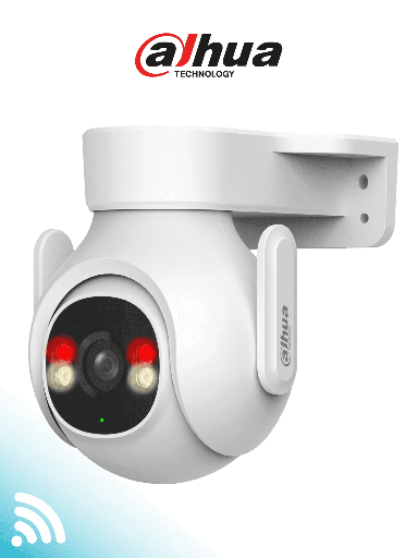 [DHT0060099] DAHUA DH-P5B-PV- Cámara IP PT WiFi de 5 Megapíxeles con audio bidireccional (micrófono y altavoz), sirena de 110dB, WiFi 6, detección de personas y vehículos, IP65 y ranura MicroSD. #WiFiDahua