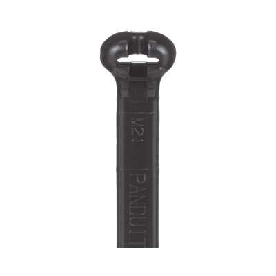 [224721] Cincho de Nylon 6.6 Dome-Top®, Con Lengüeta de Bloqueo de Acero Inoxidable, 620 mm largo x 7mm ancho, Color Negro, Exterior Resistente a Rayos UV, Paquete de 100pz