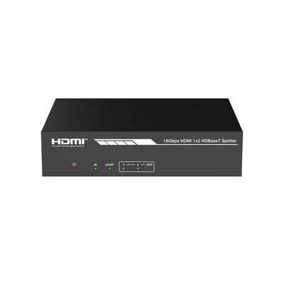 [227208] Splitter mas Extensor de Video | 1x2 | ProAV | HDBaseT™ | 120m en 4K@60Hz | 150m en 1080p@60Hz | Cat6/6a/7 | Gestión Avanzada EDID | Control IR y RS232 | PoC | Salida de Audio