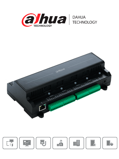 [DHT0720019] DAHUA ASC2204C-D Controlador de 4 Puertas/ 8 Lectoras RS-485 o Wiegand/ 100.000 usuarios/ 500.000 registros/ Anti-passback / Soporta Watchdog/ Salida de alimentación para cerradura 12V  2,5 Amp máximo/Compatible con SmartPss Lite