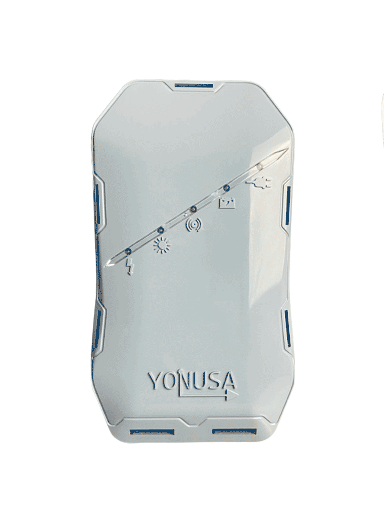 [YON1250023] YONUSA EYHS1BAT Energizador de nueva generación para solución de cerco eléctrico. Cubre 500 metros lineales o 100 metros en 5 líneas  y batería de respaldo de 12VDC a 4.5 Ah