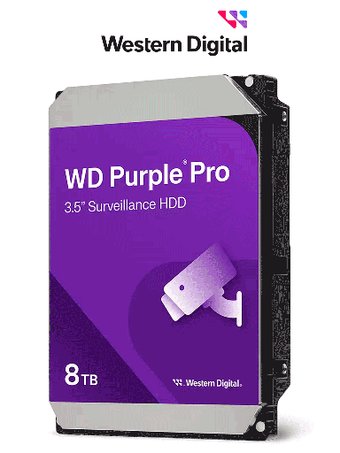 [229641] Disco duro WD de 8TB / 7200RPM / Optimizado para soluciones de video inteligente