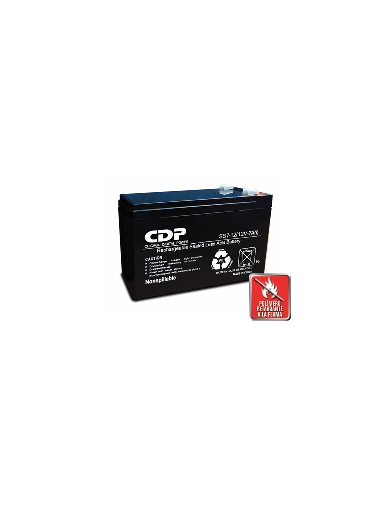 [CDP2360004] CDP Batería / SLB 12-7 / Batería Modelo B-12 / 7 / 12V a 7A / Libre de manteniento / Facil instalación