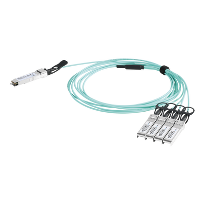 [229671] Cable AOC QSFP+ de 40 Gbps a 4x 10 Gbps / Cable de fibra óptica Activo / Longitud: 1 metro 
