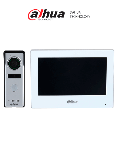 [DHT2390006] DAHUA DHI-KTH01 - Kit de Videopotero Hibrido/ Frente de Calle Analogico con Camara de 1.3 MP/ Monitor Touch de 7 Pulgadas WiFi/ 4 Hilos al Frente de Calle/ Llamada en Grupo/ 6&1 E&S de Alarma/ Soporta Camaras IP/ #LoNuevo 