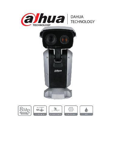 [DHT0060088] DAHUA DH-PTZ85848-HNF-PA-FL Cámara IP PTZ Punta de Poste 8MP/  WizMind IR Starlight/ 48x/ 6.25 mm–300 mm/ láser hasta 1000 m/ H.265/ Audio bidireccional/ IP67/ Auto-tracking/ Protección perimetral/ reconocimiento facial/ IP67/ Ranura Micro SD 