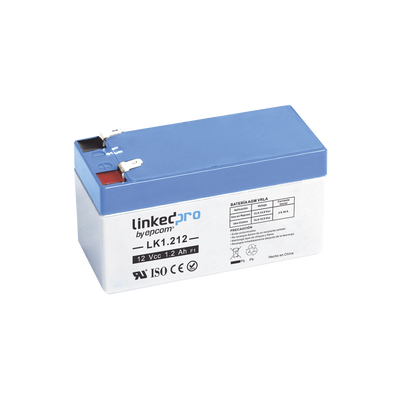 [230356] Batería 12 Vcc / 1.2 Ah / UL / Tecnología AGM-VRLA / Para uso en equipo electrónico, Alarmas de Intrusión / Incendio/ Control de acceso / Video Vigilancia / Terminales F1 y F2.