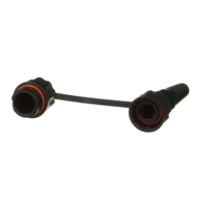[184265] Conector Plug RJ45 de Uso Industrial Blindado, Categoría 5e, 24AWG, Con Tapa Protectora, Protección IP67