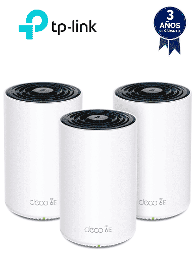 [TPL3660039] TP-LINK - DECO XE75(3-Pack) / Sistema Wi-Fi 6E Mesh AI Triple Banda AXE5400 / Paquete con 3 piezas