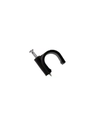 [OEM1650008] TCE LMG-NCC-5mm-BK100 - Grapa de pared / Diámetro interno 5 mm / Altua 6 mm / Color negro / Bolsa de 100 piezas