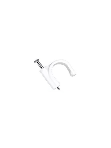 [OEM1650010] TCE LMG-NCC-7mm-W100 - Grapa de pared / Diámetro interno 7 mm / Altua 8.7 mm / Color blanco / Bolsa de 100 piezas
