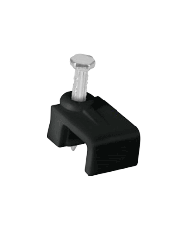 [OEM1650017] TCE LMG-NCC-5mm-BKQ100 - Grapa cuadrada de pared / medida interna 5 mm / Altua 6 mm / Color negro / Bolsa de 100 piezas
