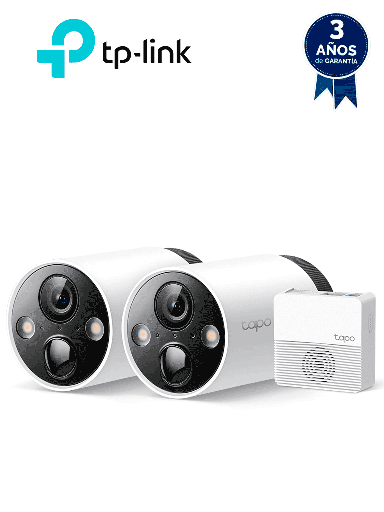 [TPL0150012] TP-LINK - TAPO C420S2 - Sistema de Cámaras Wi-Fi de vigilancia inteligente con batería (paquete de 2 piezas)