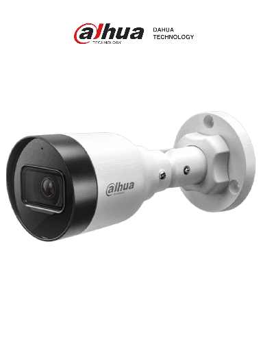 [DHT0030193] DAHUA DH-IPC-HFW1431S1-A-S6 - Cámara IP Bullet de 4 Megapíxeles lente de 2.8 mm con ángulo de visión de 104 grados, IR de 30 m, compresión H.265+, micrófono integrado, PoE, WDR real y clasificación IP67, ideal para monitoreo exterior.