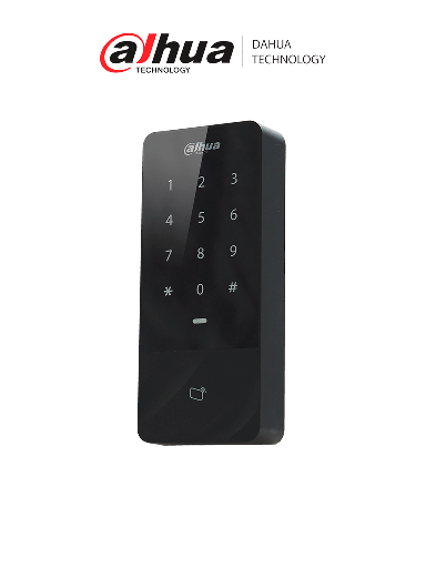 [DHT0750002] DAHUA DHI-ASI1201E - Control de Acceso Independiente con teclado táctil y lector de tarjetas ID. Capacidad de 30,000 usuarios y 60,000 registros. TCP/IP, soporta lectora esclava Wiegand/RS-485. Con IP66 y desbloquea por tarjeta, contraseña o combinación.