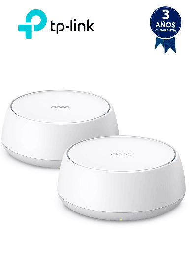 [TPL3660059]  TP-LINK DECO BE25 (2-PACK) - Sistema Mesh WiFi 7 , Wi-Fi 7 de Triple Banda de 3.6Gbps , 2 puertos 2.5Gbps , Multi-Link Operation (MLO) , Protección con HomeShield, AI-Roaming , compatible con Alexa y Google Home.