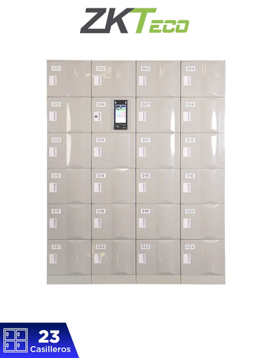 [ZKT6670008] ZKTECO LOCKERPADG4PRO23 - Solución para lockers  inteligentes con reconocimiento facial / 50,000 usuarios /  Capacidad para 23 lockers