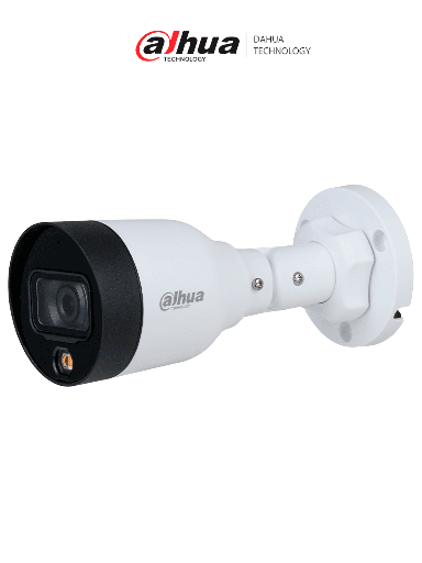 [DHT0030194] DAHUA DH-IPC-HFW1239S1-A-LED-S6 - Camara IP Bullet 2 MP/ Full Color/ 2.8 mm/ 102° de apertura/ micrófono integrado/ H.265+/ luz visible de 15 m/ IP67/ PoE /DWDR #LoNuevo
