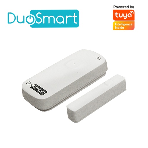 [AW400DUO03] SENSOR MAGNETICO WIFI 2.4GHZ STANDALONE DUOSMART D10 BATERIA RECARGABLE REPORTA DIRECTO A APP DUOSMART COMPATIBLE CON ALEXA Y GOOGLE HOME