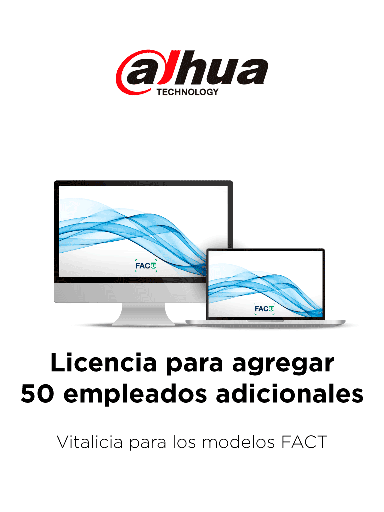 [DHT0820009] DAHUA TITANIUM - Licencia para agregar un bloque de 50 empleados adicionales / Vitalicia para los modelos FACT