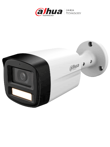 [DHT0290100] DAHUA DH-HAC-HFW1209TLMN-A-LED-S3 - Camara Bullet Full Color de 2 Megapixeles/ 1080p/ Lente de 2.8mm/ 108 Grados de Apertura/ Microfono Integrado/ 40 Metros de Iluminación/ DWDR/ IP67/ Metalica+Policarbonato/ 