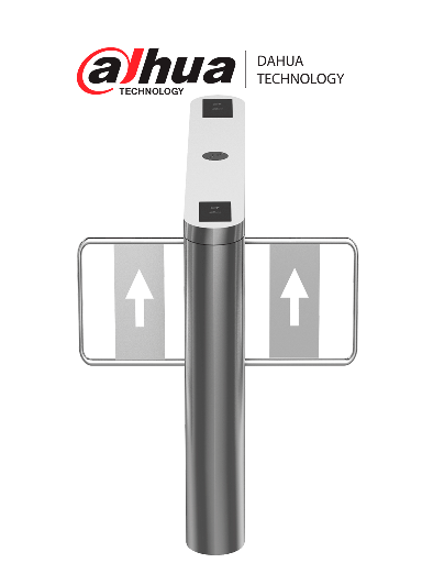 [DHT0920001] DAHUA ASGB521H-D - Swing Barrier Media para exterior/ 1 Carril/ Motor Electrico CD/ Acero Inoxidable/ Puerto RS232/ Soporta Conteo de Entrada y Salida/ 20personas x minuto/ Entrada de Alarma de Incendio para desbloqueo/