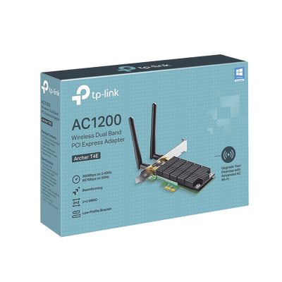 [235765] Adaptador  PCI inalámbrico doble banda AC 1200 Mbps / Antena de alta ganancia / Tecnología MU-MUMO 2X2 / Soporte de perfil bajo y Altura completa