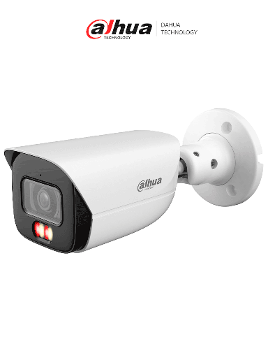[DHT0030198] DAHUA DH-IPC-HFW3249E-S-IL - Cámara IP Bullet de 2 MP/ WizSense/Iluminador dual/ Lente de 2.8 mm/ 107° de Apertura/ Micrófono integrado/ IR de 50 m / SMD 4.0 / AI SSA / Quick Pick/ Ranura MicroSD/ WDR Real de 120 dB / PoE / IP67 / 